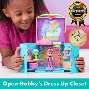 Gabby Dollhouse Dress Up Closet Playset with Figure Accessories Toy Age 3 Plus