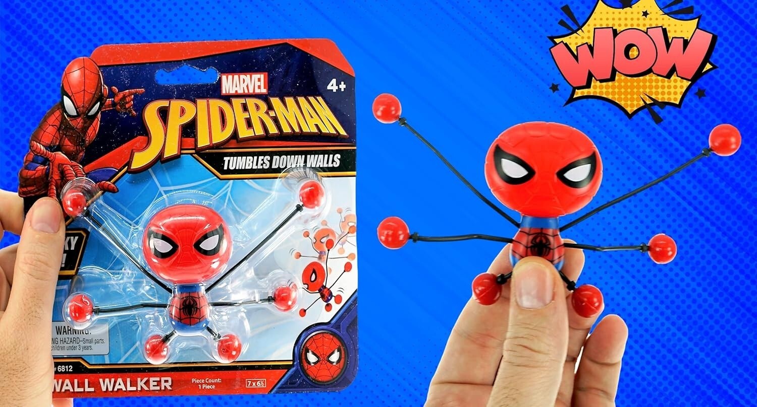 Spiderman Wall Walker Spidey flip and crawl squish and stretch Hero Marvel