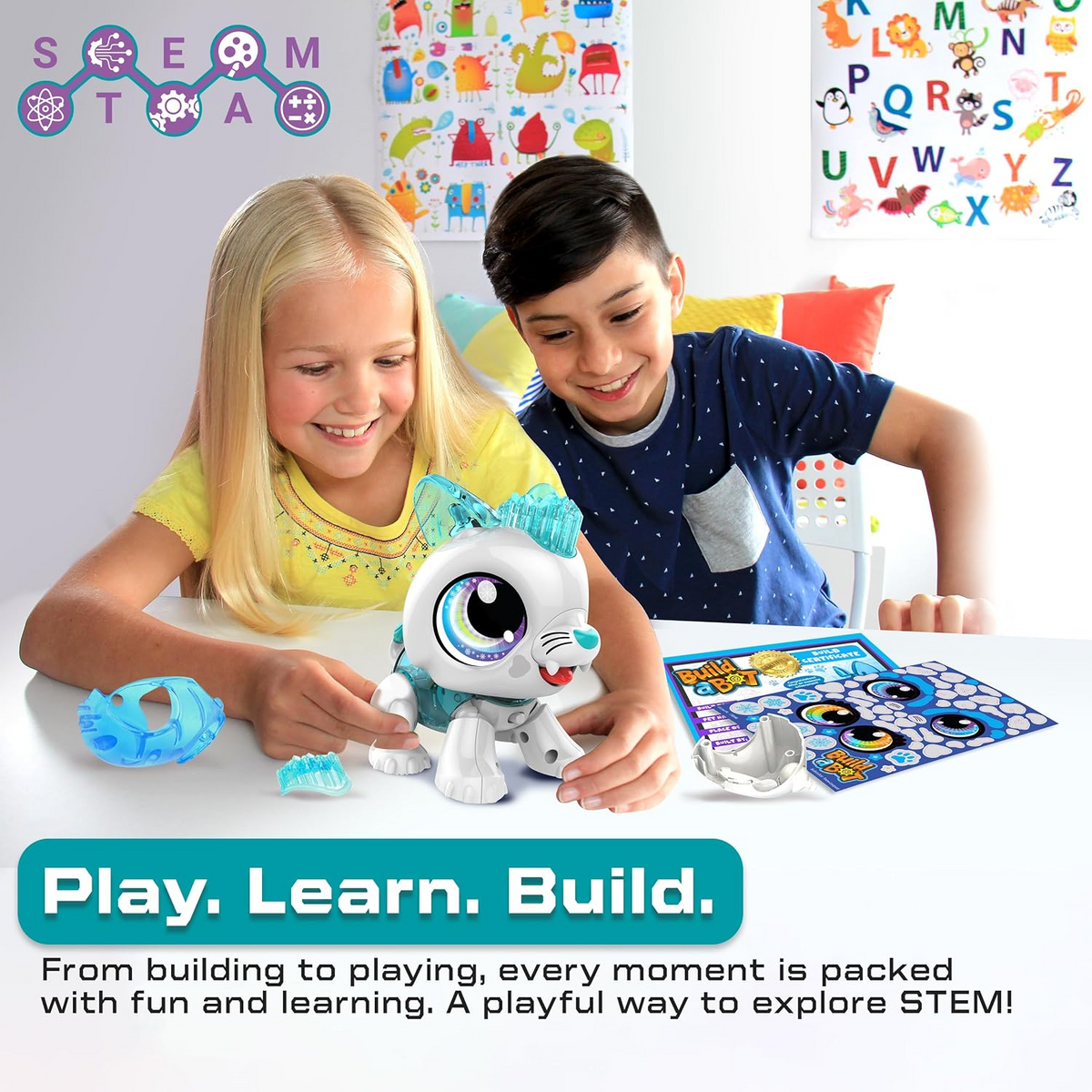 Build a Bot Build Your Own Interactive Pet Snow Leopard New Toy