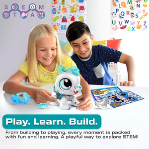 Build a Bot Build Your Own Interactive Pet Snow Leopard New Toy