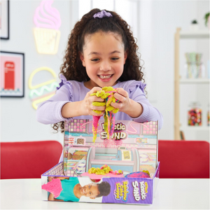 Kinetic Sand Rainbow Cake Shoppe Playset with Tools Sensory Toy for Kids Age 5+