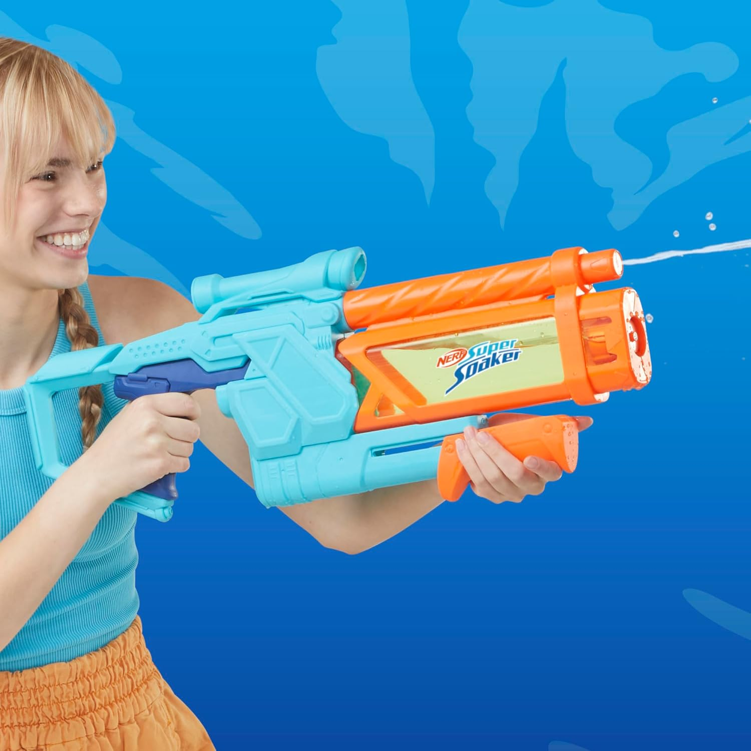 Nerf Super Soaker Mega Dunk-Fill Water Blaster Quick Fill Tank Toy Ages 6+