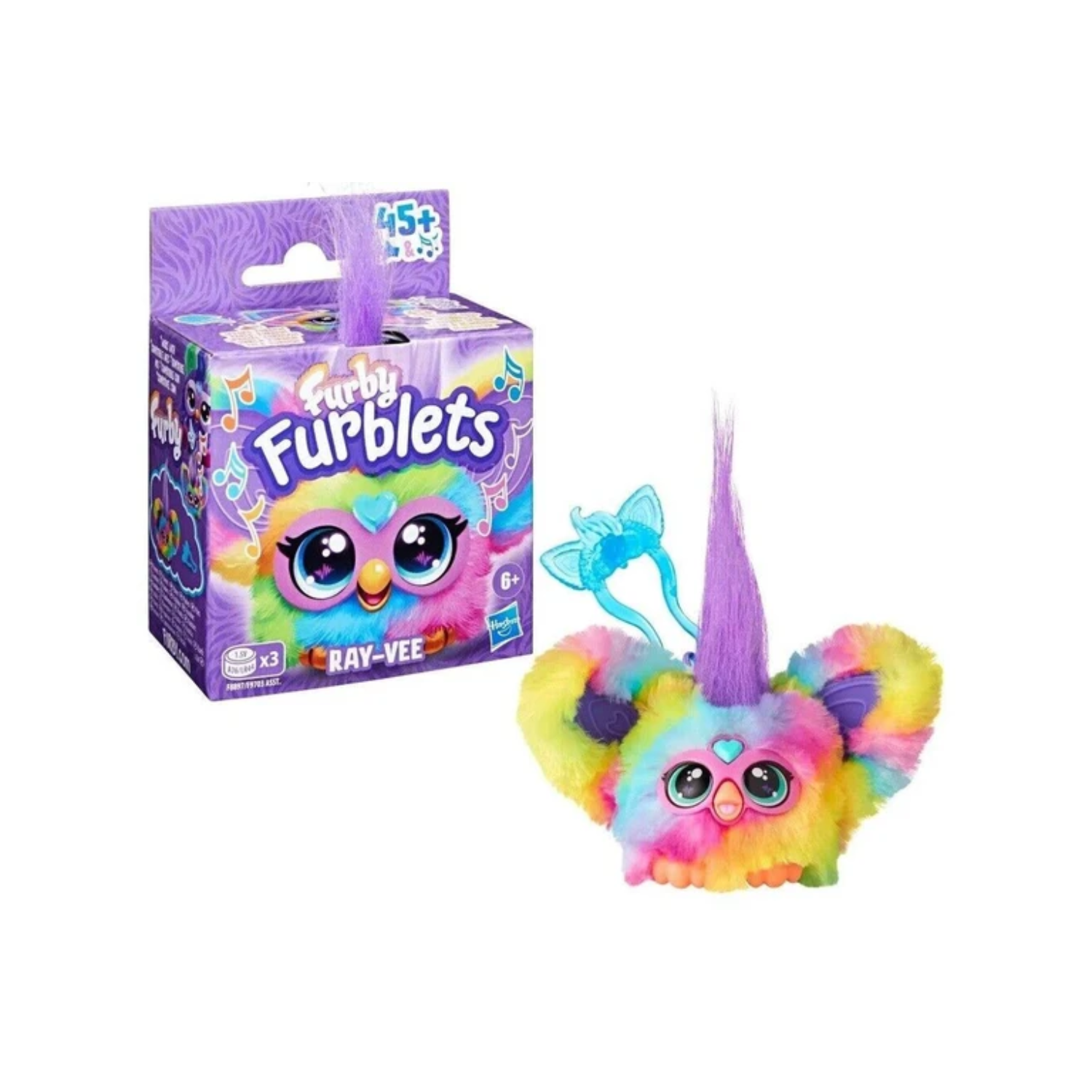 Furby Furblets Mini Electronic Plush Toy Assorted Ages 6+ Toy 45+ Sounds Ray-Vee