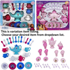 Disney Princess Frozen 26 Pieces Hot Cocoa Dinnerware Set Tea Cups Spoon Fork