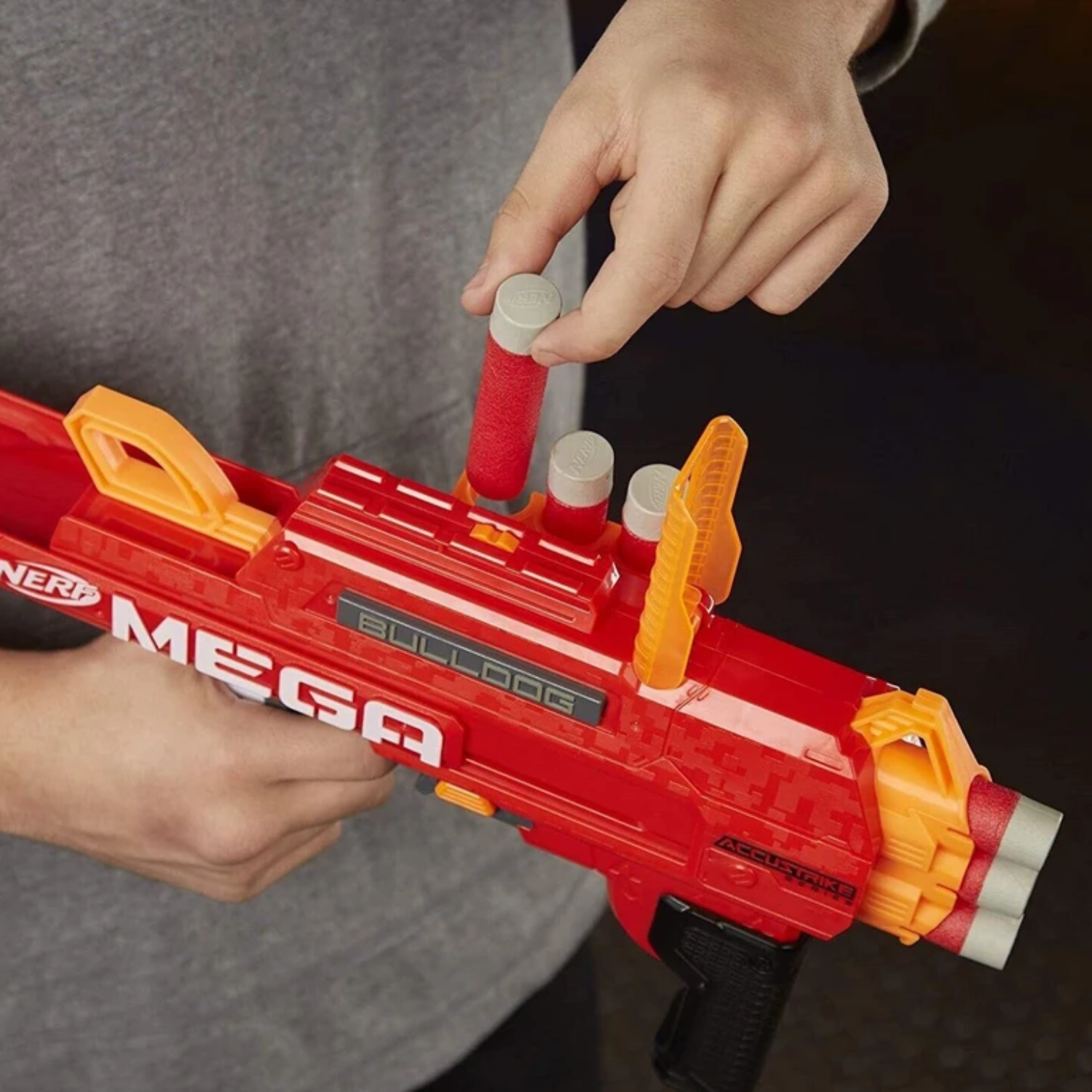 NERF AccuStrike Mega Bulldog Blaster Ages 8+ Toy Fire Gun Play Target Darts Gift