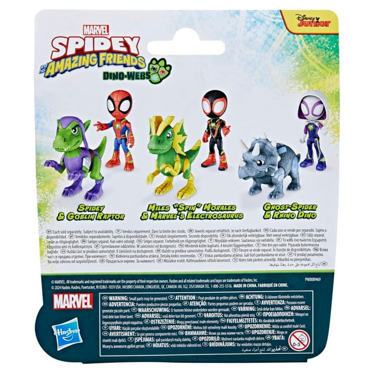 Spidey and Friends Hero Dino Webs New Toy Figure Spidey and Goblin Raptor