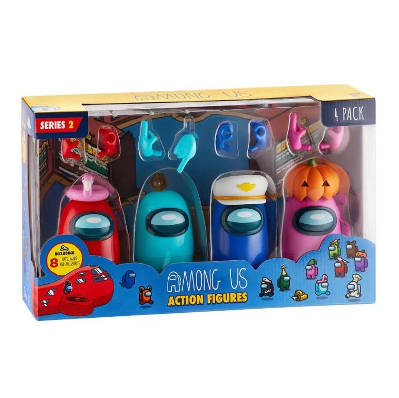 Among Us Crewmate  4-Pack Stampers Action Figures Ages 4+ New Toy Video Game