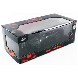 Batmobile with Batman Metal Figure Toy 1:24 Scale Hollywood Ride Race Car Play