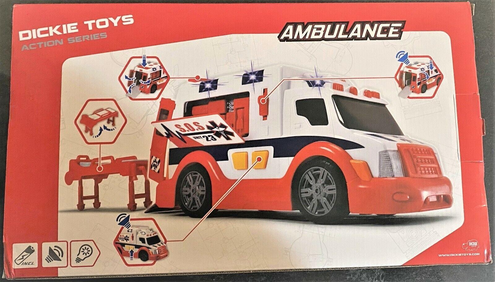 Dickie toys action series-Ambulance service- try me light + sound toys