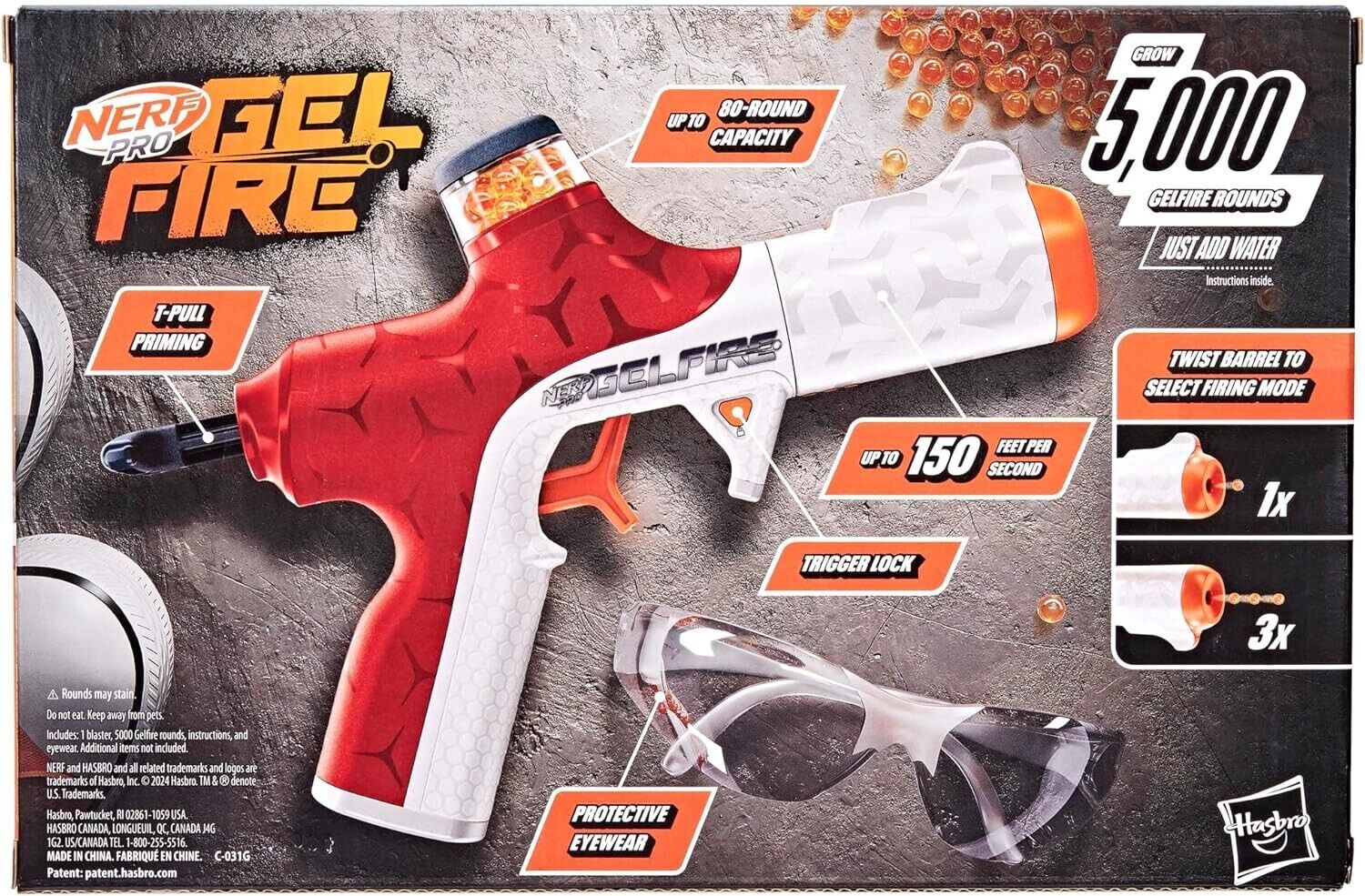 Nerf Pro Gelfire Twist Shot Blaster 150 FPS 5,000 Gelfire Rounds Ages 14+ Toy