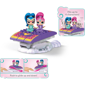 Mega Bloks Shimmer & Shine Magic Genie Carpet Building Set with Figures 19pcs