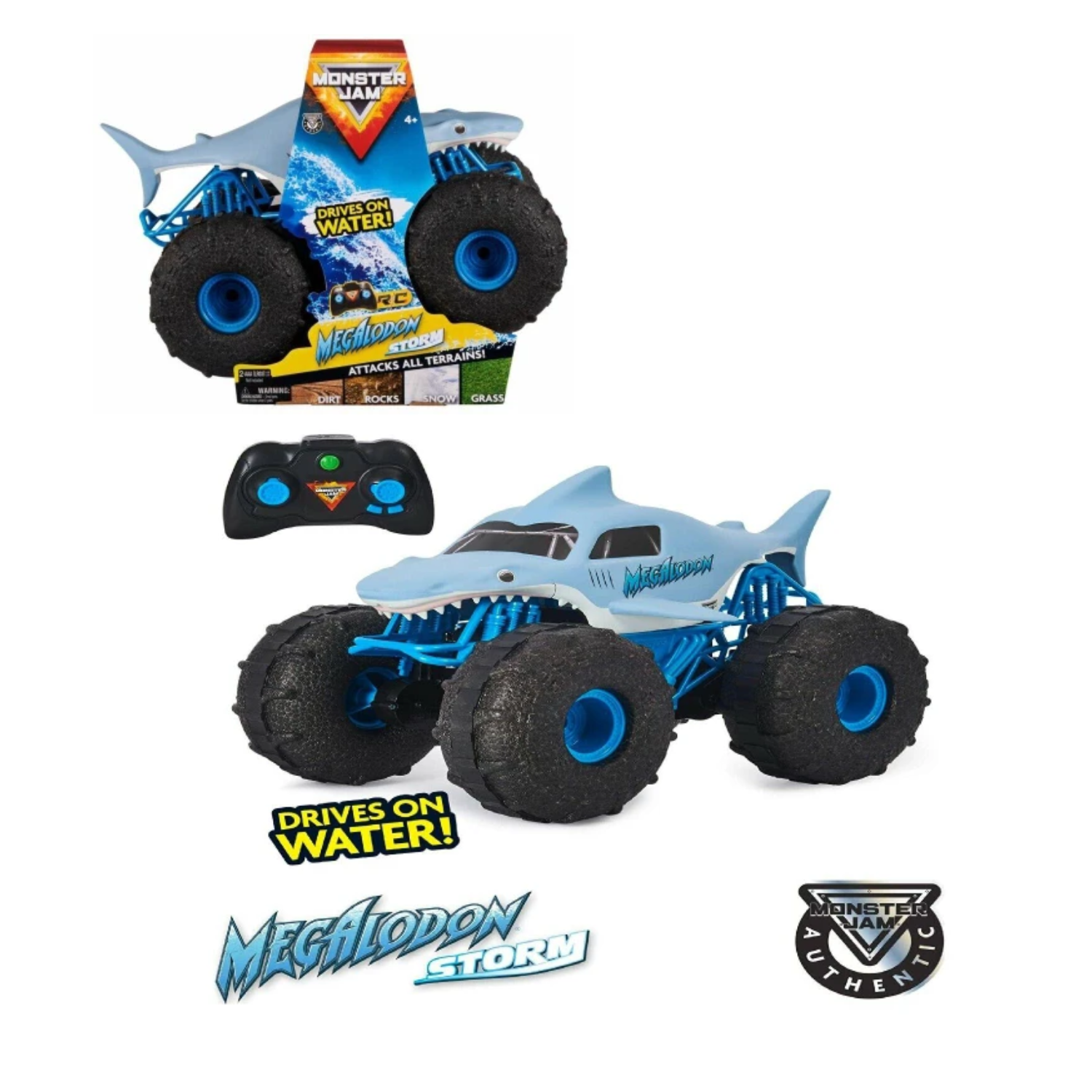 Monster Jam Official Megalodon Remote Control Truck 1:15 RC Car Fun