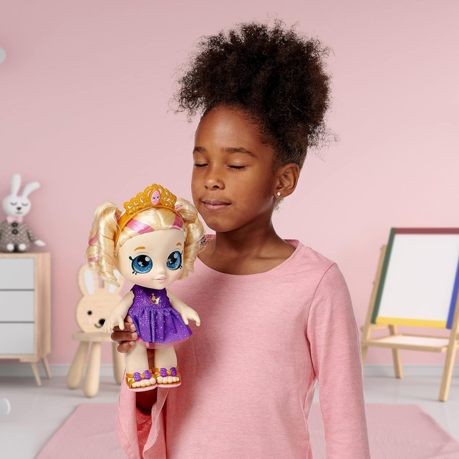 Kindi Kids Tiara Sparkles 10" Scented Doll with Wobble Head Removable Shoes