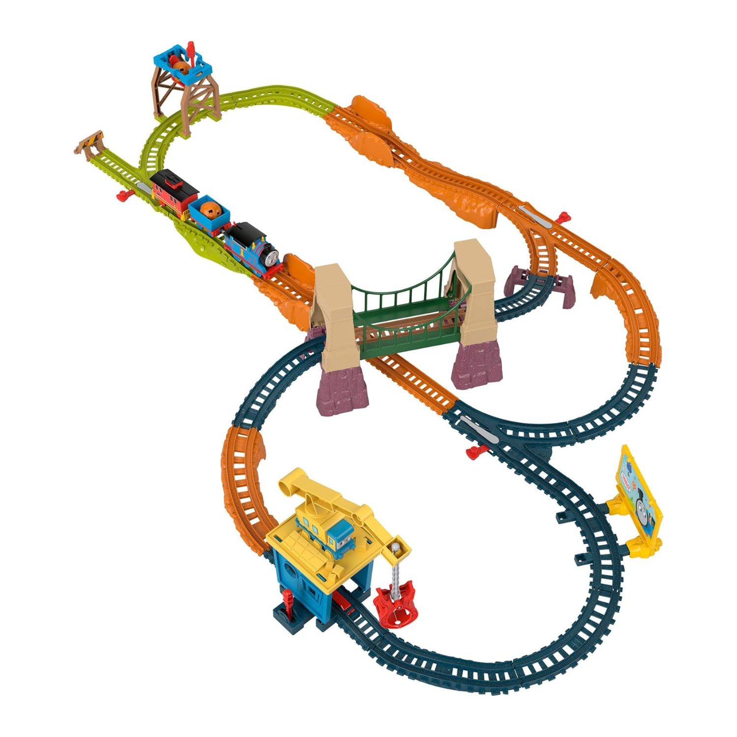 Thomas & Friends Motorized Adventures Train Set with Bruno & Carly Crane Ages 3+