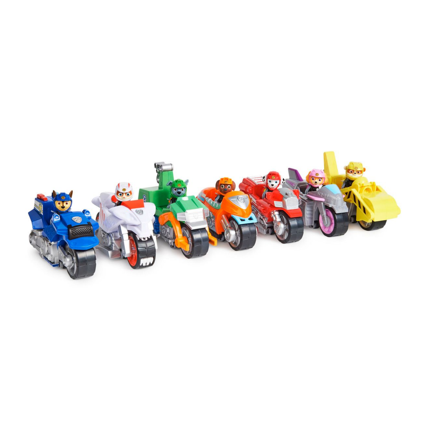 Paw Patrol Moto Pups Rubble Deluxe Bike Vehicle Pull Back Stunt Action Play