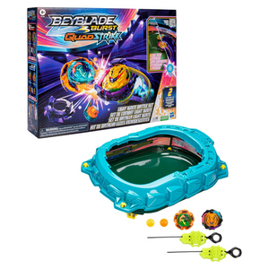 Beyblade Burst QuadStrike Light Ignite Battle Set Stadium with Tops Launchers 8+