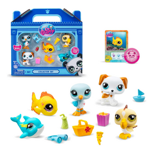 Littlest Pet Shop Beach Besties Collector Pack 5 Pets with Accessories Card 4+