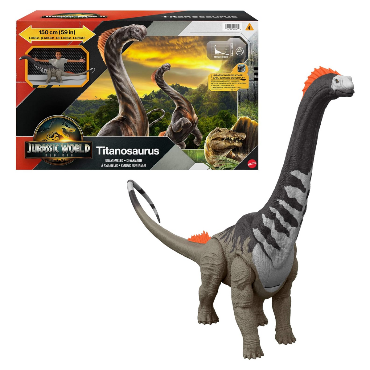 Jurassic World Rebirth Super Colossal Titanosaurus Dinosaur Extra Large Figure
