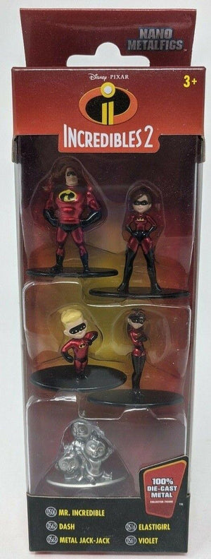 Incredibles 2 Nano Metalfigs Metal Mini 5-Pack Ages 3+ Toy Doll Elastigirl Play