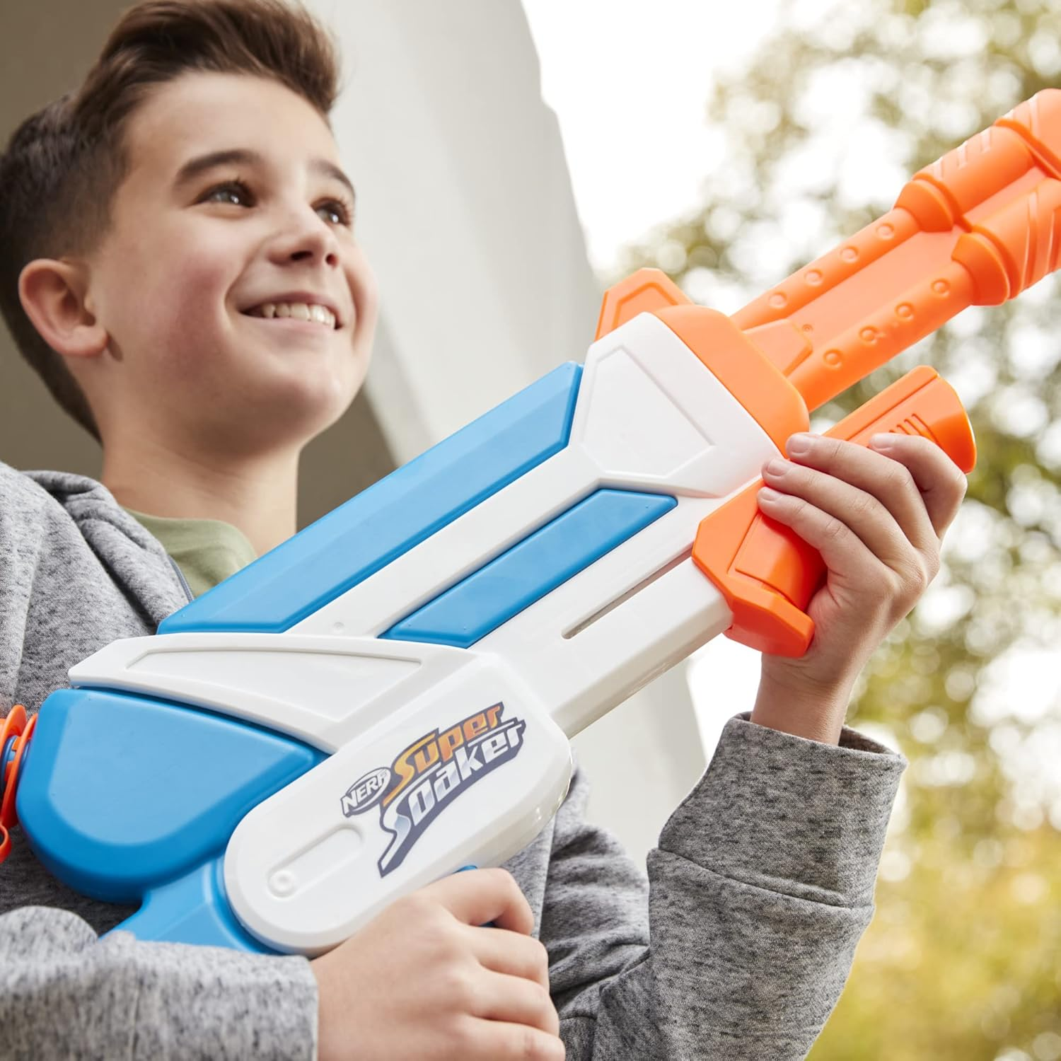 NERF Super Soaker Twister Water Blaster Dual Rotating Streams,Pump Action Fun 6+