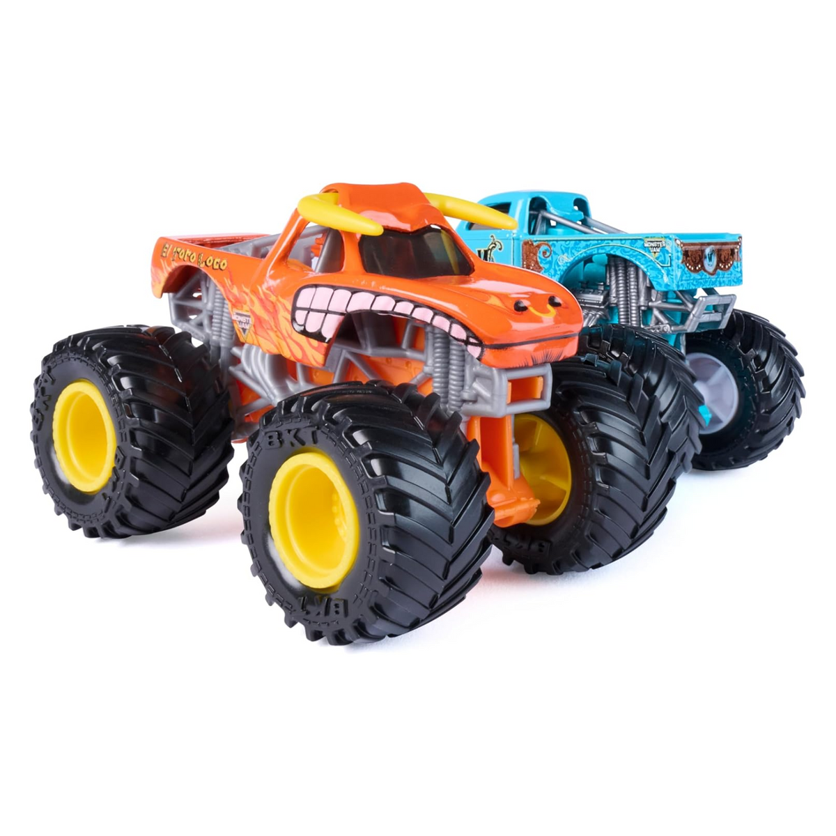 Monster Jam El Toro Loco Vs Whiplash 2 Pack Monster Trucks 1:64 Scale New Toy