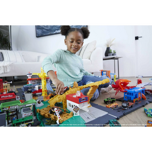 Hot Wheels City Downtown Track Set City Express Car Wash Burger Play