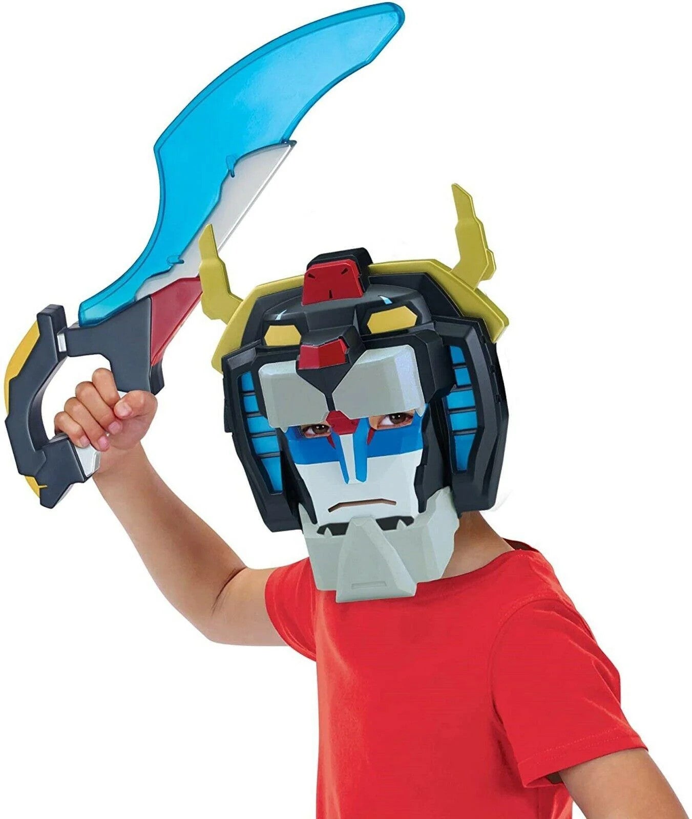 Blue Voltron Defender mask & Sword -Roleplay Set Ages 4+ Toy Play Fight Lion