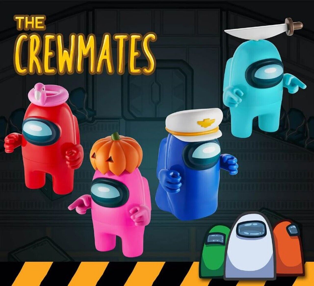 Among Us Crewmate  4-Pack Stampers Action Figures Ages 4+ New Toy Video Game