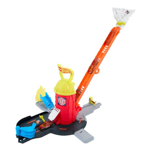 Hot Wheels City Super Fire Station Rescue Playset New Track Toy