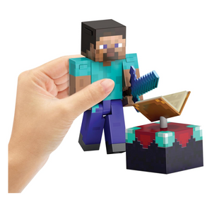 Minecraft Diamond Level Steve Action Figure New Toy With Accessories