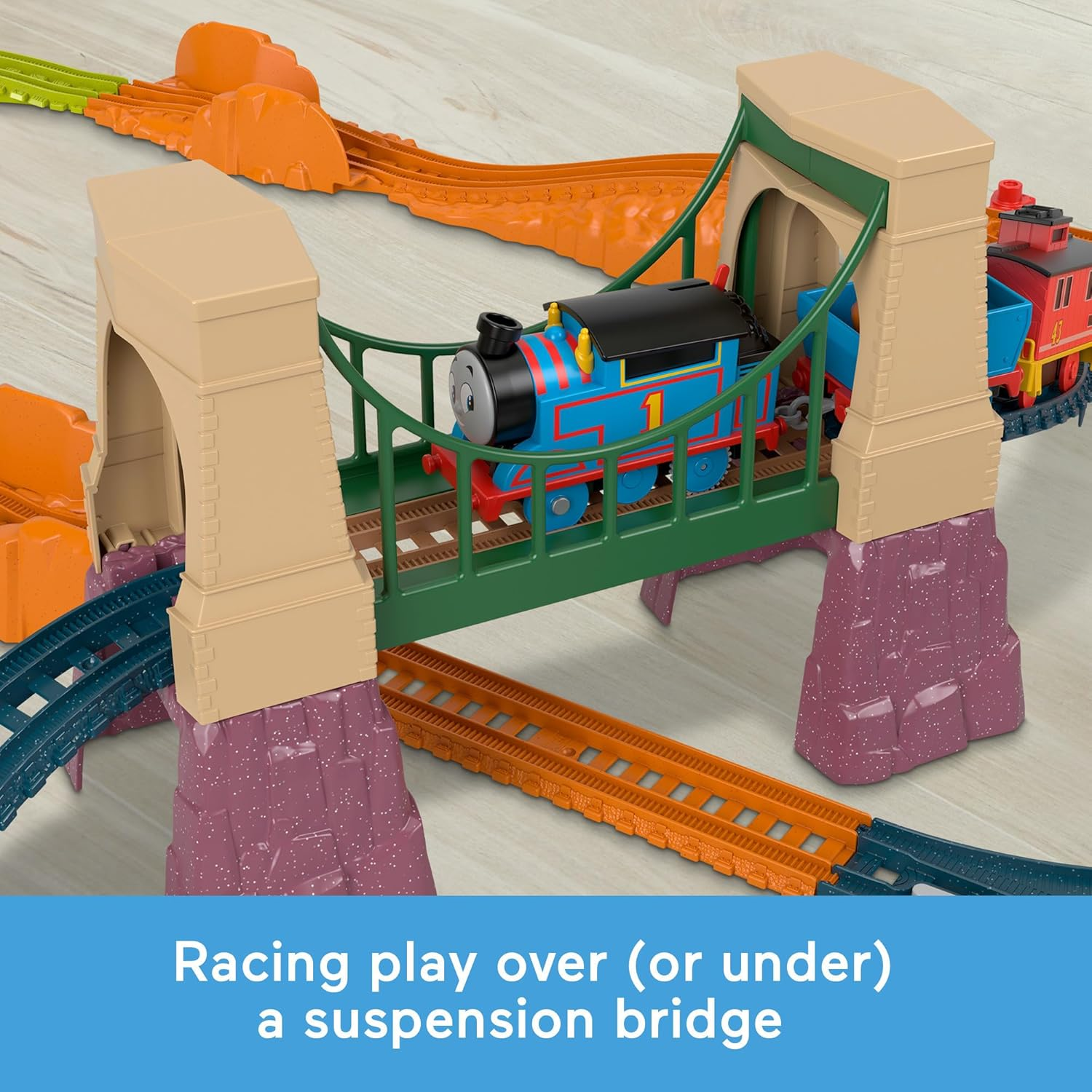 Thomas & Friends Motorized Adventures Train Set with Bruno & Carly Crane Ages 3+