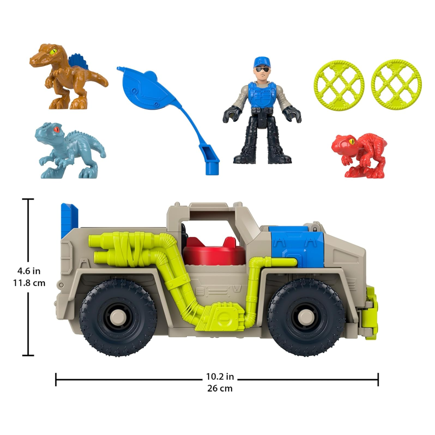 Fisher-Price Imaginext Jurassic World Track & Transport Dino Truck Vehicle Toy 3