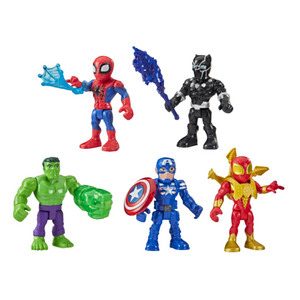 Super Hero Adventures 5 Inch Action Figure 5 Pack Spider Man Black Panther Hulk