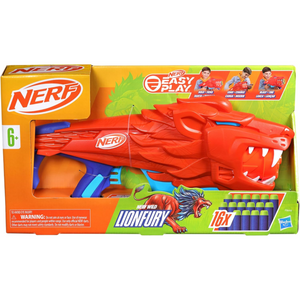 NERF Wild Lionfury Easy Play Dart Blaster Toy Gun Lightweight Kids 6+ Outdoor