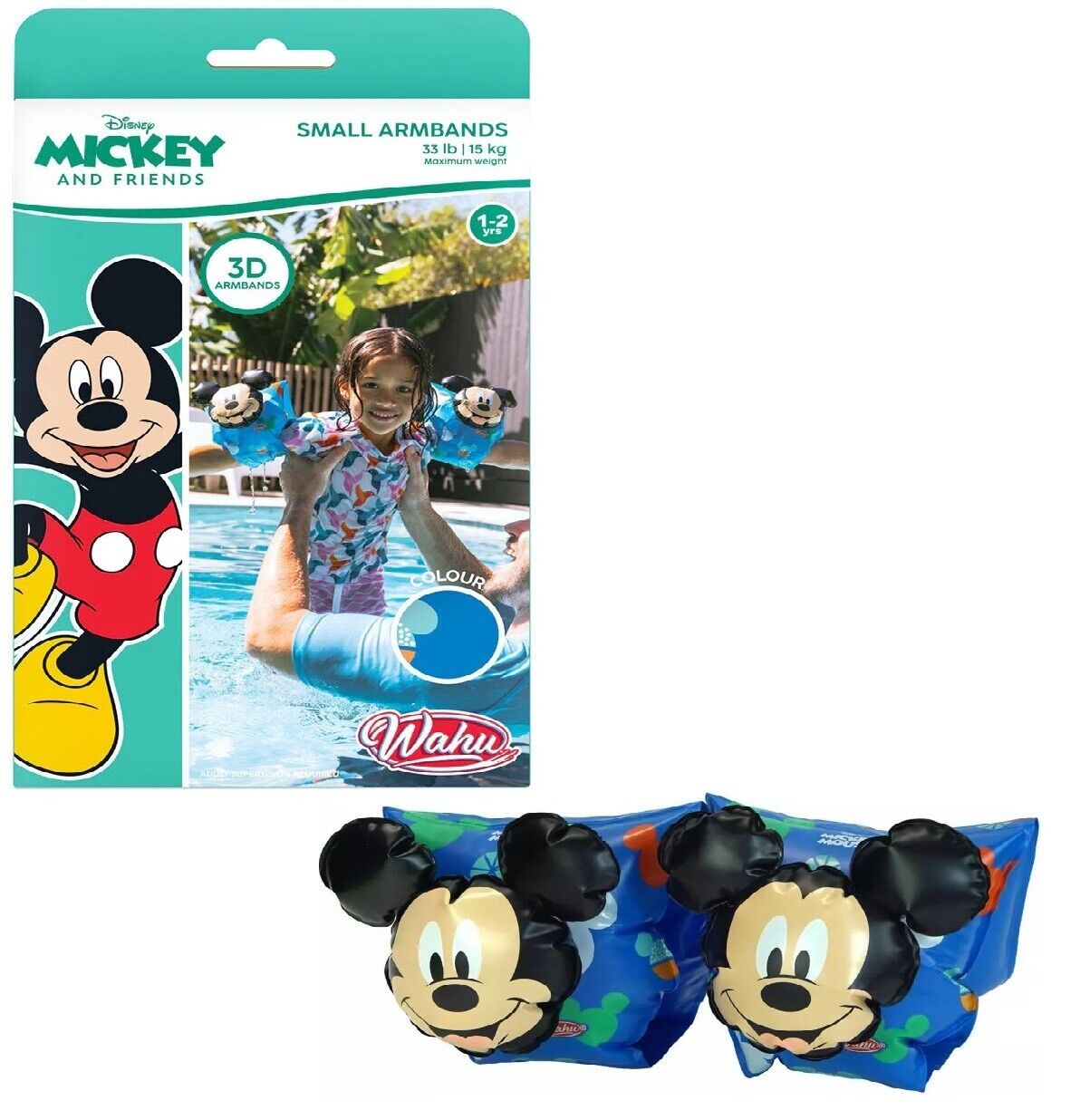 Wahu Arm Bands  Minnie Mickey Mouse Frozen Spidey Water Swim Play Swimming Gift