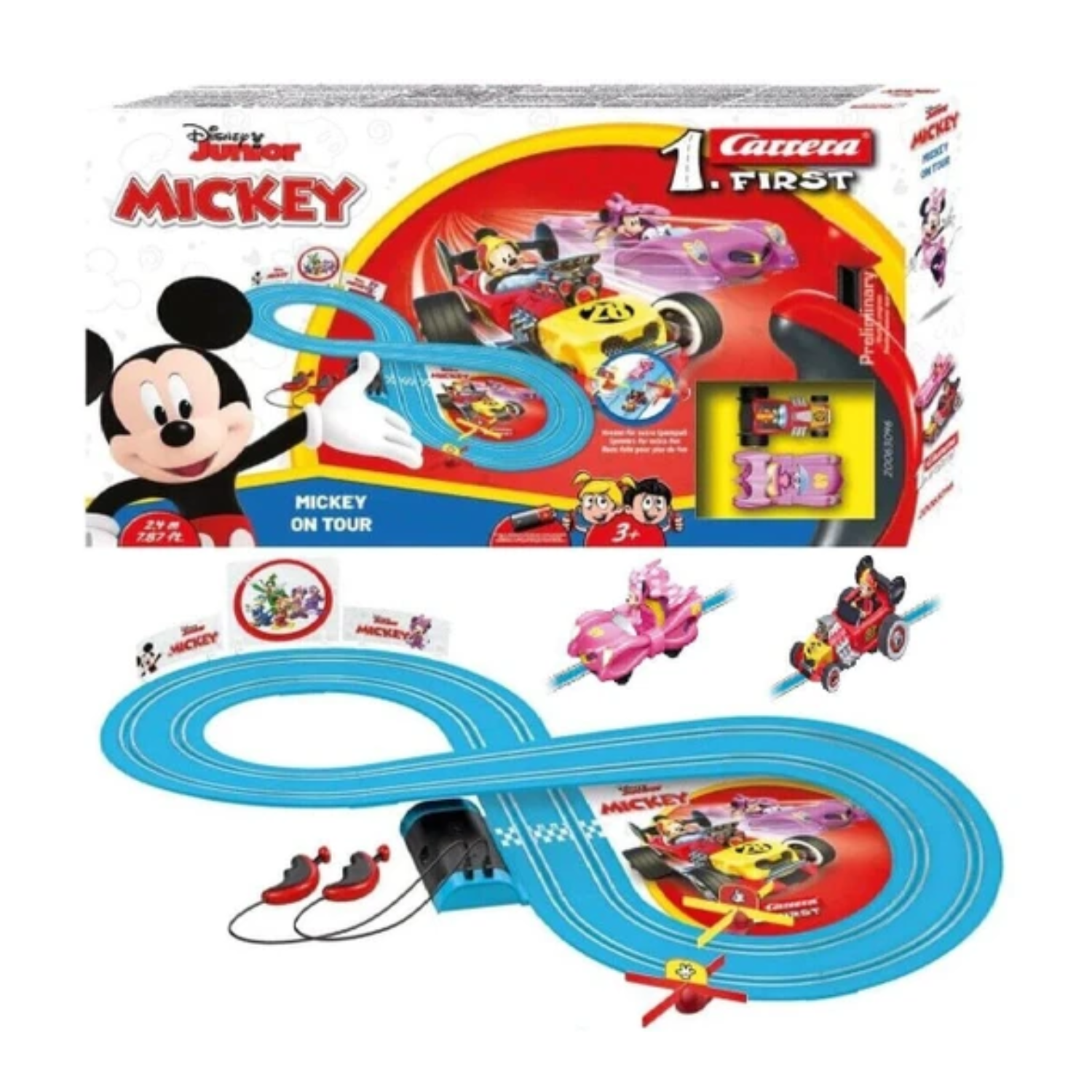 Carrera Mickey on Tour Disney Slot Car Race Track Minnie Mouse Play Race Game