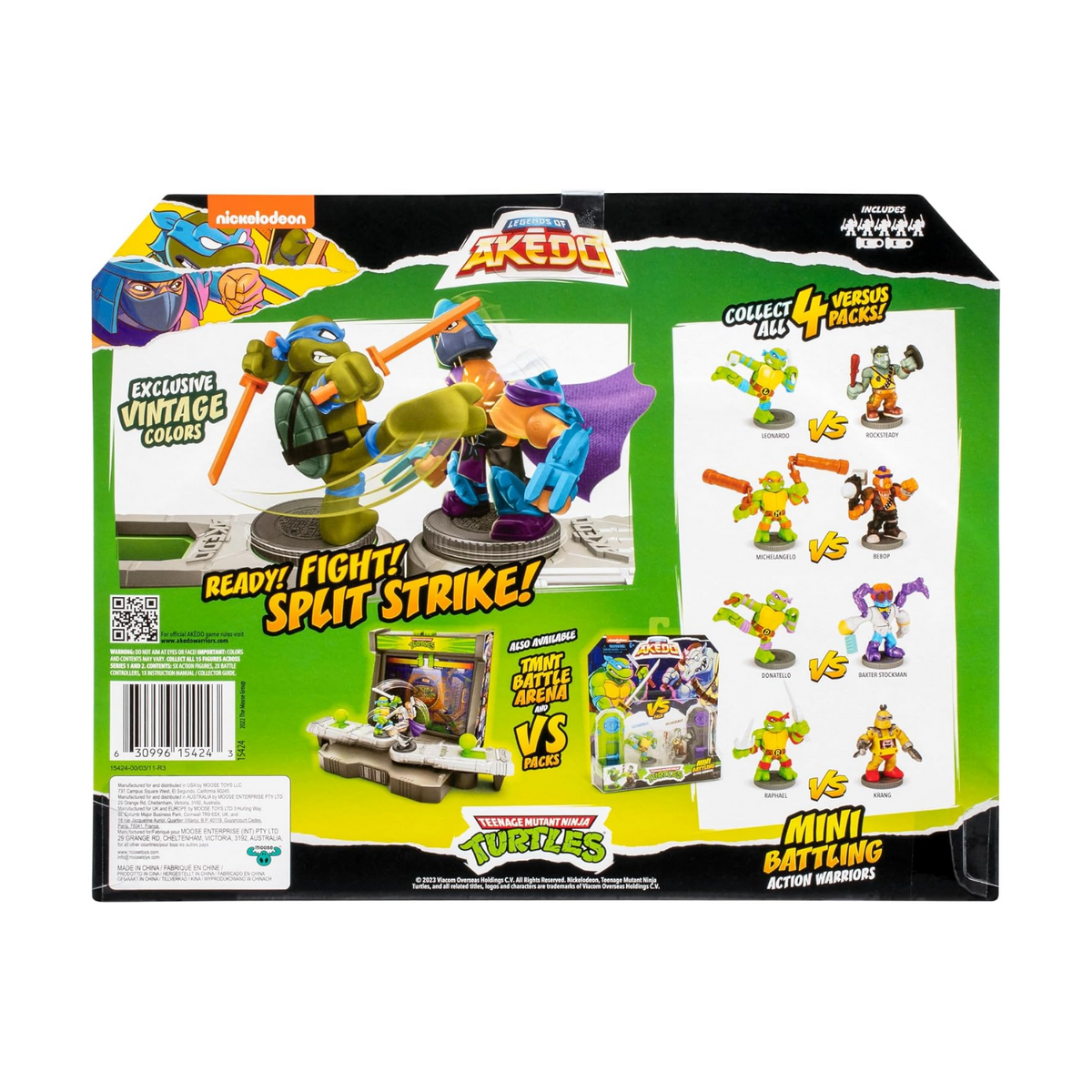 Akedo Teenage Mutant Ninja Turtles Battle Pack Mini Battling Warriors New Toy