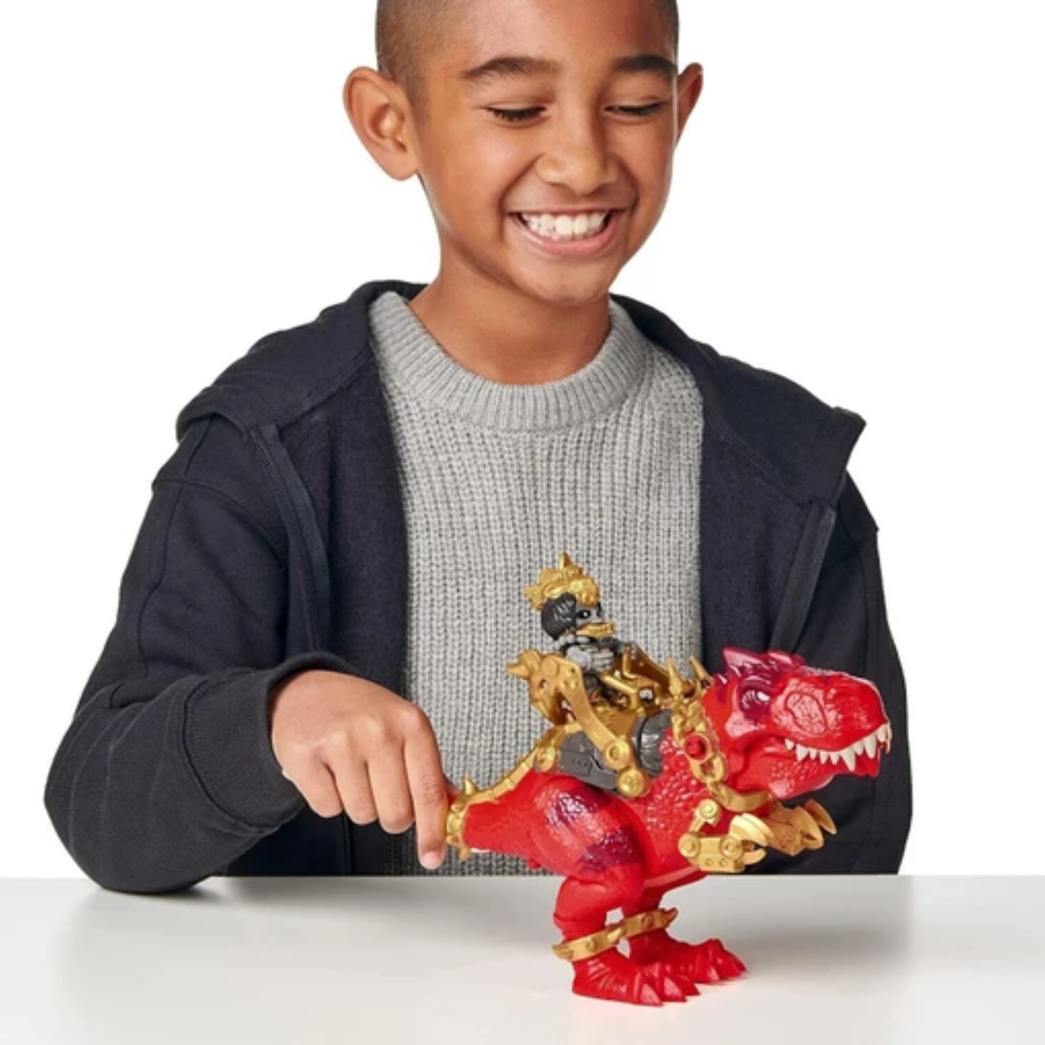 Treasure X Dino Dissection Action Figure T-Rex Dinosaur Gold Hunter Gear Armour