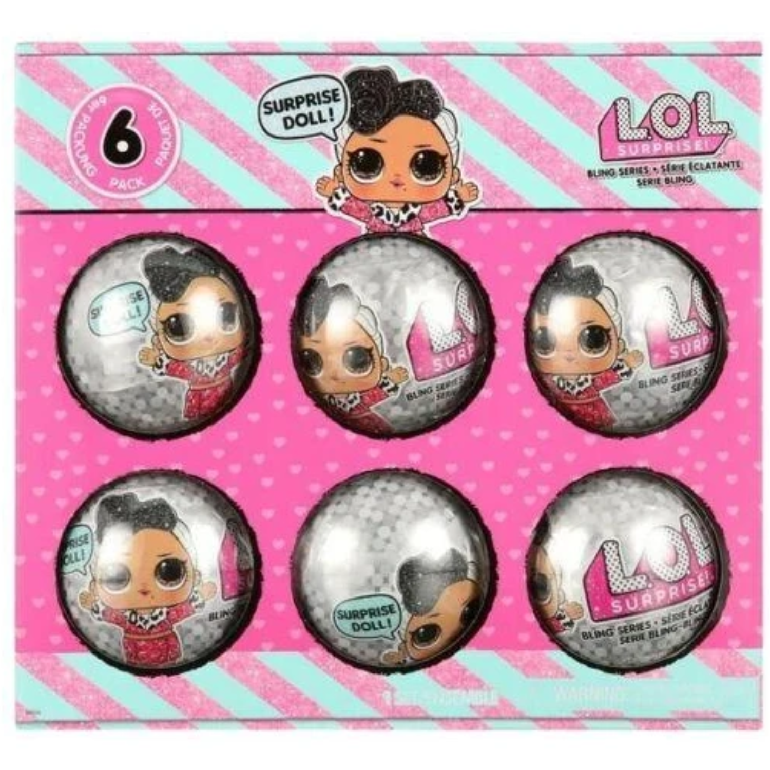 LOL Surprise Bling Series Doll Playset 6 Pieces L.O.L Ages 4+ Toy Surprise Gift