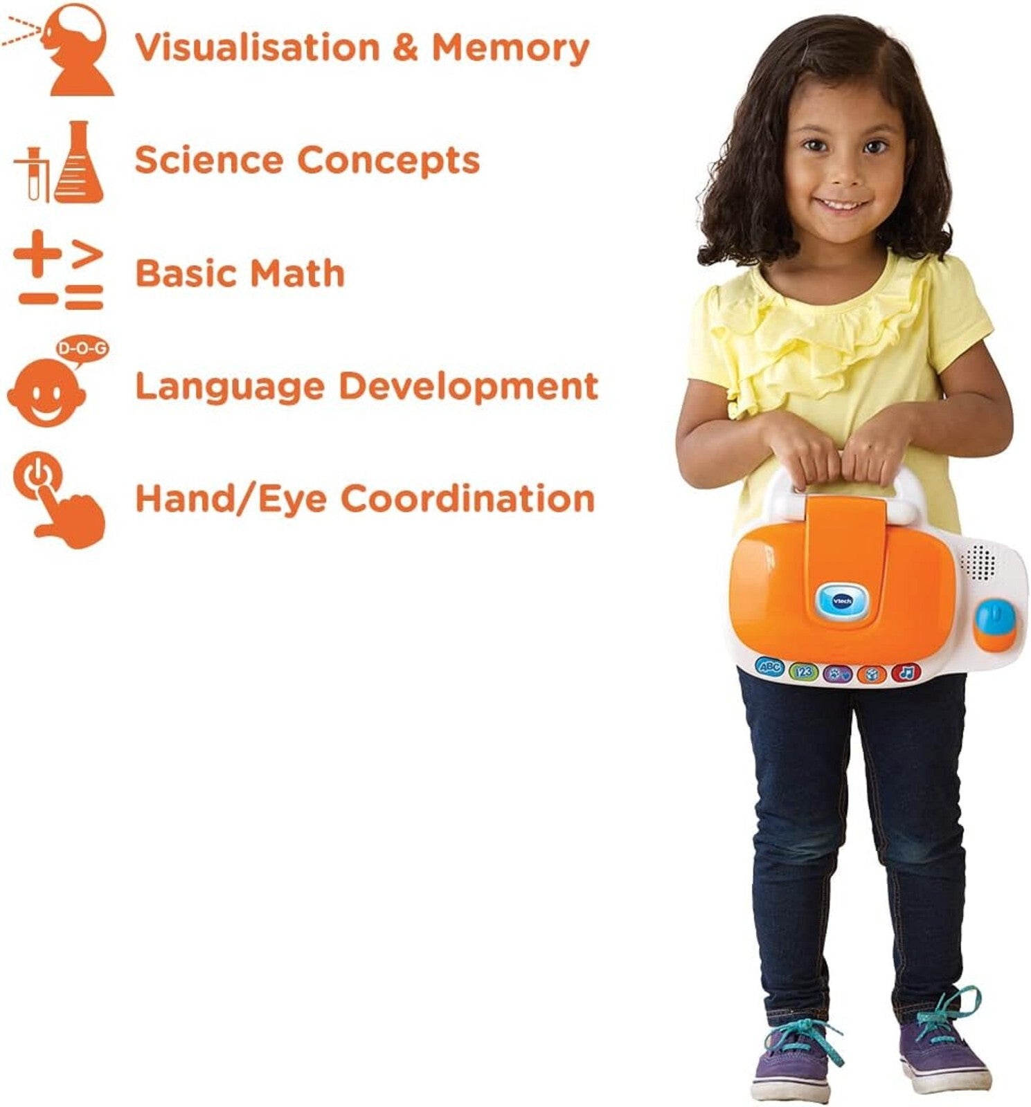 VTech My Laptop Educational White/Orange Ages 3+ New Toy Learn Preschool Play