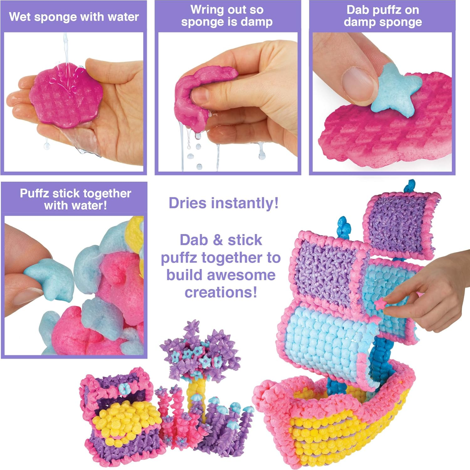 ORB CloudPuffz Mermaid Craft Set Undersea Design Kit with Surprise Pet Ages 5+
