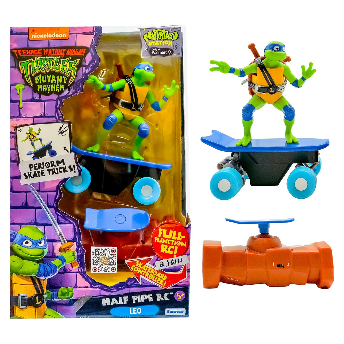 Teenage Mutant Ninja Turtle Leonardo Half Pipe RC Vehicle Ages 5+ New Toy