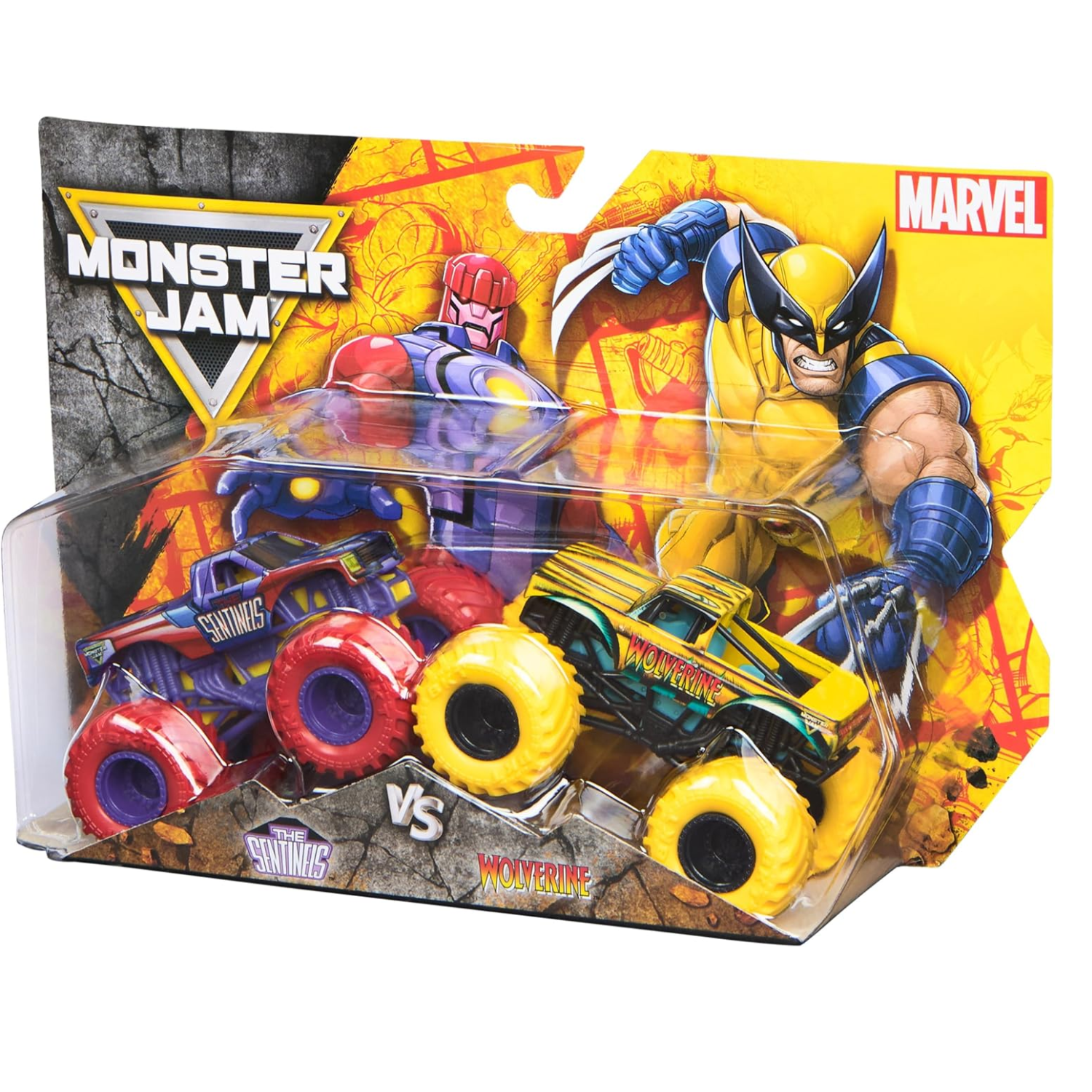 Monster Jam 2-Pack Truck The Sentinels vs Wolverine Diecast Action Ages 3 Plus