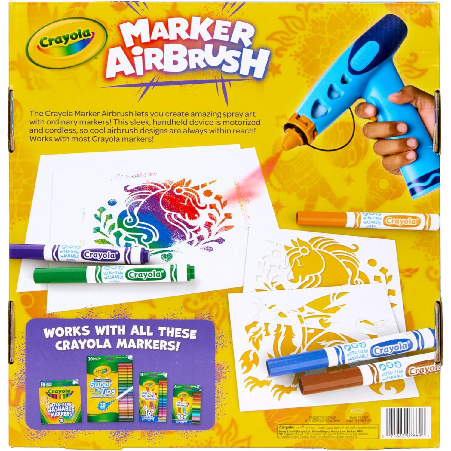 Crayola Marker Airbrush DIY Art Battery Operated New Toy Paint