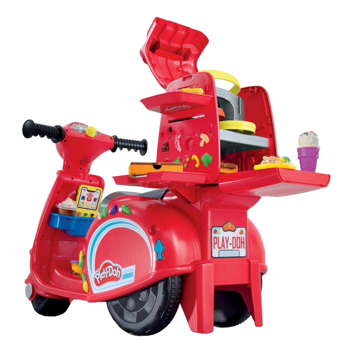 Play-Doh Pizza Delivery Scooter Playset Large Ride-On Play Food New Toy Car