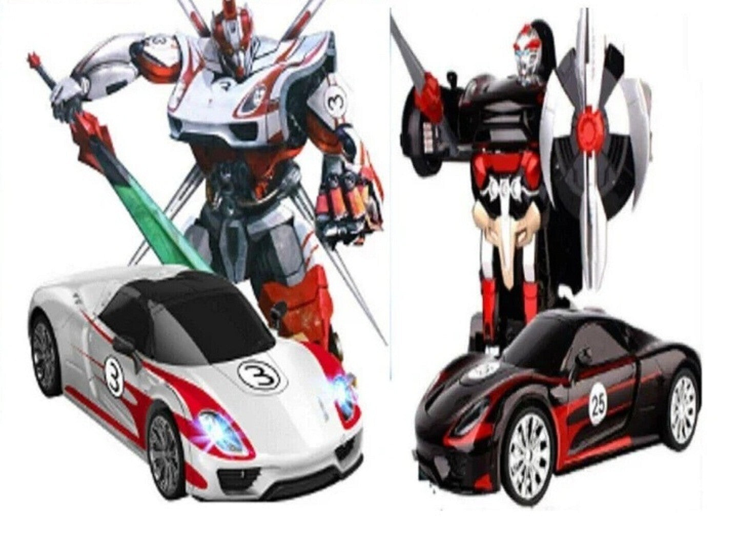 MZ Transforming Car 2337P Toy RC IR Robot Porsche Race Racing Remote Control