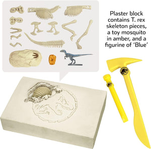 Jurassic World Dominion Dinosaur Dig Blue T-Rex & Amber STEM Excavation Kit Tool
