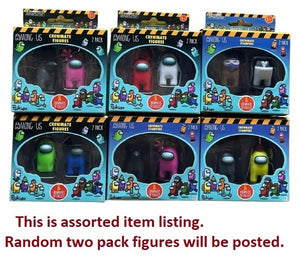 Among Us Randomly assorted  Crewmate Stampers 2 Pack Assortment Figures Action
