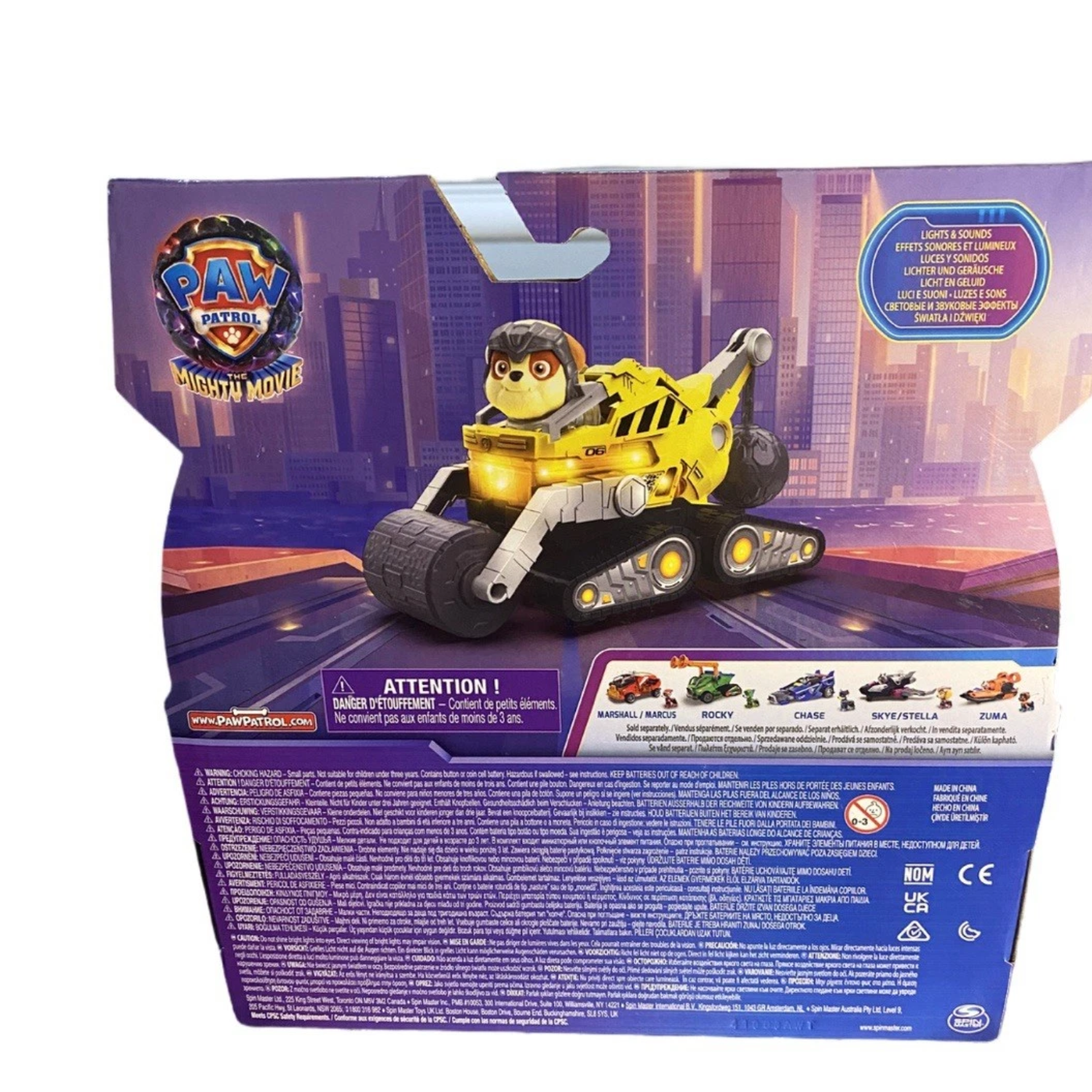 Paw Patrol-Rubble & bulldozer-The Mighty Movie Themed Assorted Zuma Rubble Chase
