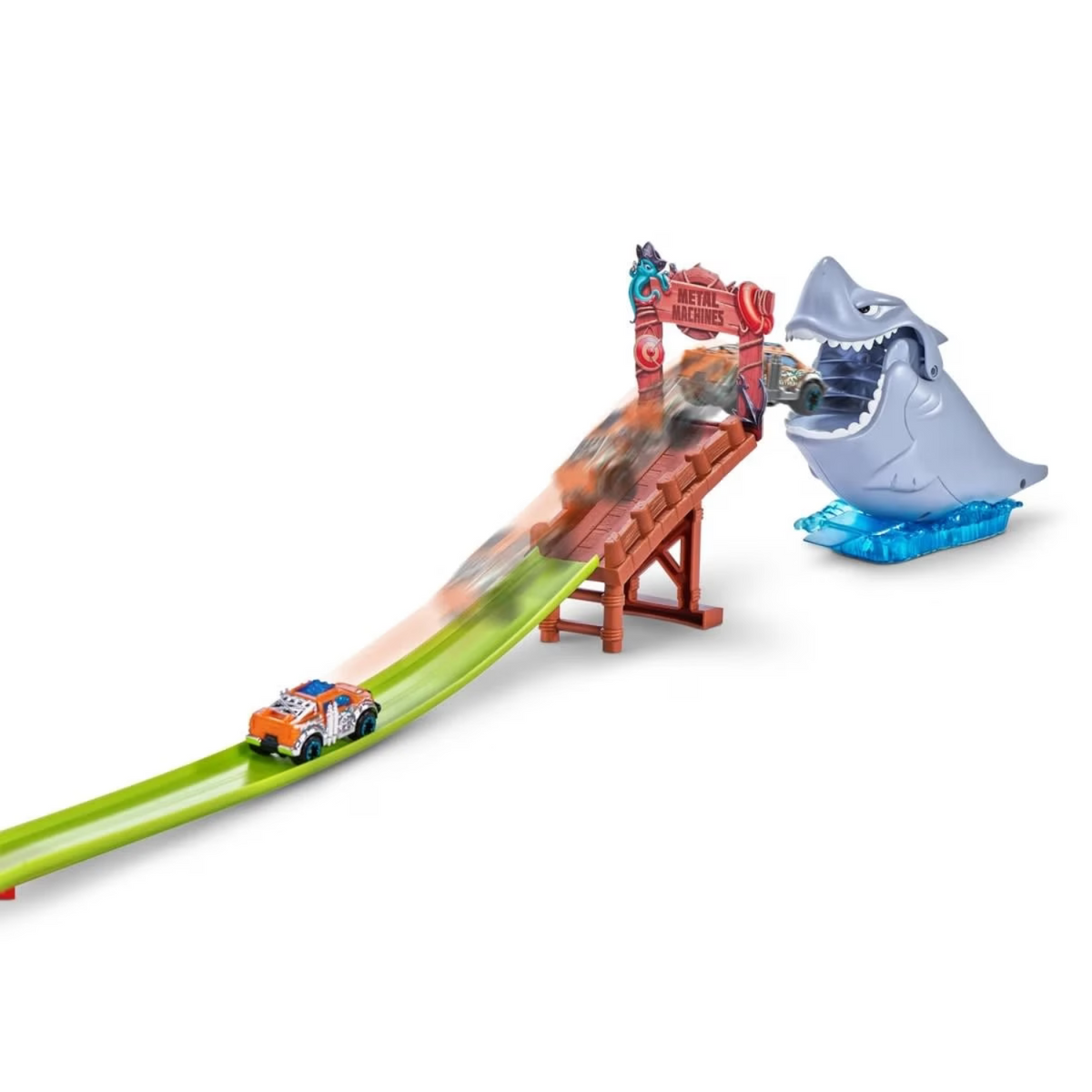 Zuru Metal Machines Shark Attack Track With Mini Race Car New Toy